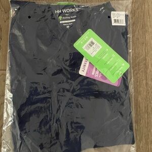 Healing Hands Women's Navy Mila Maternity Solid Scrub Top Size XS